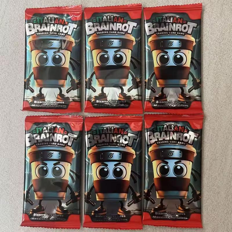 Italian Brainrot Anime Characters Flashcards Cards Collection Tungtung Sahur Tralalero Tralala Collection Cards Children Birth Date Present