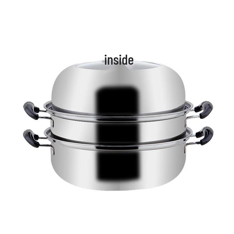 

ZISIZ Stainless Steel Triple Layer Steamer and Soup Pot