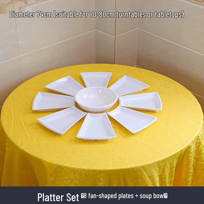 Melamine Divided Serving Plate for Turntable