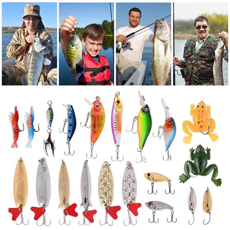 24pc fishing bait set gift box Christmas countdown fishing gear set gift Christmas bait themed fishing enthusiast gift box