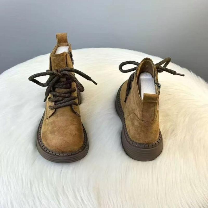 New Style Fashionable Flat Shoes, Casual Front-laced Women's Boots