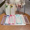 New Apple 14 Mobile Phone Case Trendy Fashion Three-in-one Card Bag Iphone13 Solid Color Transparent 12 Protective Case