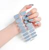 Semi-cured Stickers Solid Full Cover UV Lamp Gel Nail Strips Manicure Decration Pure Long-lasting