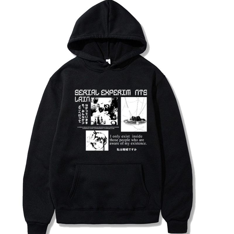 Serial Experiments Lain Iwakura Autumn Men's Hoodie Sweatshirt Men Womnen Fashion Brand Design Pullover Men's Fleece Hoodies