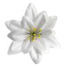 13cm Silver Artificial Christmas Flower Fabric Decoration for Xmas Tree