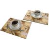 Boxed Ready Gift-giving Japanese Gift That Will Delight Foreigners. Kimono-style Obi-patterned Wa-fu Teacup Mat Set 2 All-over Design (butterfly).