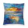 Liquid Cyan Soctland Pillowcase Polyester Linen Velvet Pattern Zip Decor Throw Pillow Case Bed Cushion Cover