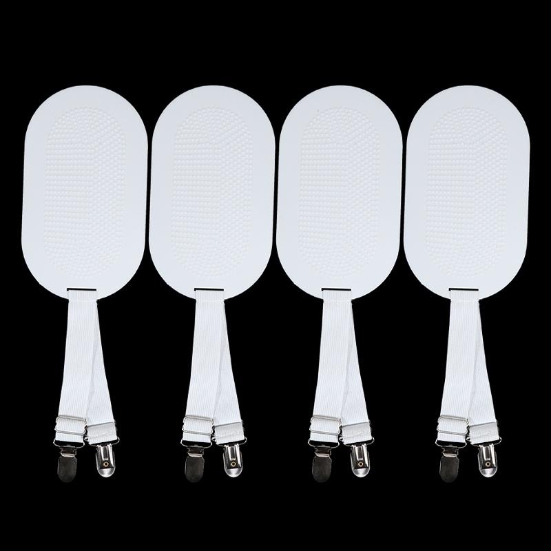 

4 шт. Невидимый фиксатор простыни Матрас Противоскользящий зажим Держатель для кровати Домашний - Подходит для Домашнего Офиса Нескользящий Удобные Особенности белый