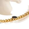 Europäisch-Amerikanisches Retro Klobige Kette Schwarz Gold Titanstahl Armband für Frauen Influencer