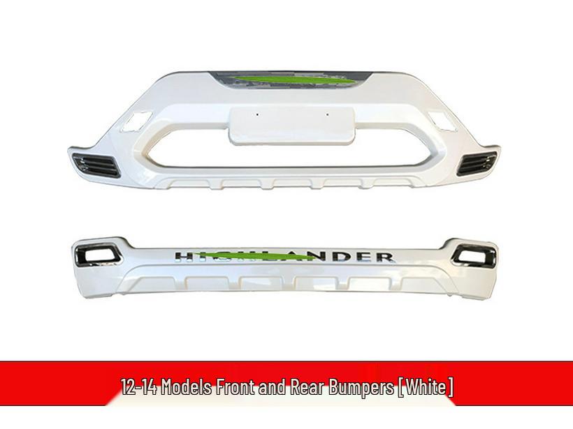 Compatible Front and Rear Bumper Guards for Toyota Highlander (09-12, 15-18 Models)