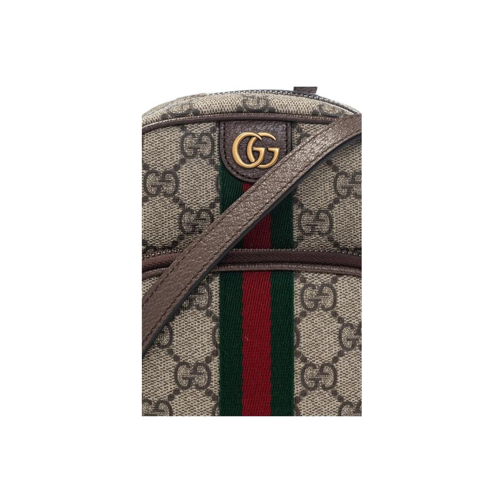 Gucci Ophidia Vintage Logo Pasek Płótno i Skóra Torba Kurierska na Aparat Mini Torby Unisex 671682-96IWT-8745