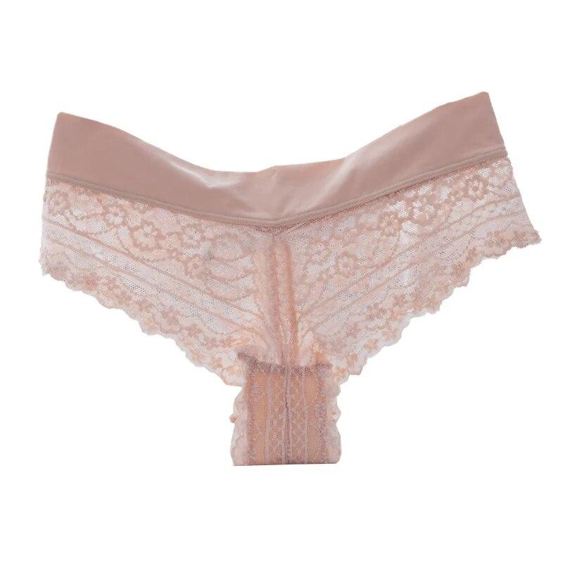 

Кружевные прозрачные трусики-стринги с низкой талией, хлопковые трусы с промежностью, нижнее белье, женские мягкие и дышащие стринги M