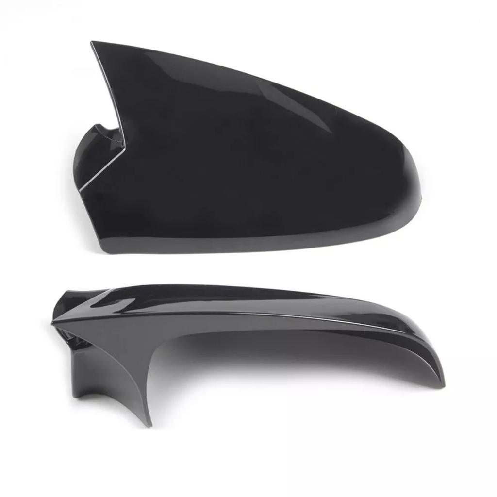 Glossy Black Pair Side Mirror Cover For Vauxhall For Opel Astra H MK5 Door 2004-2009 Glossy Black Rearview Mirror Cap Cover