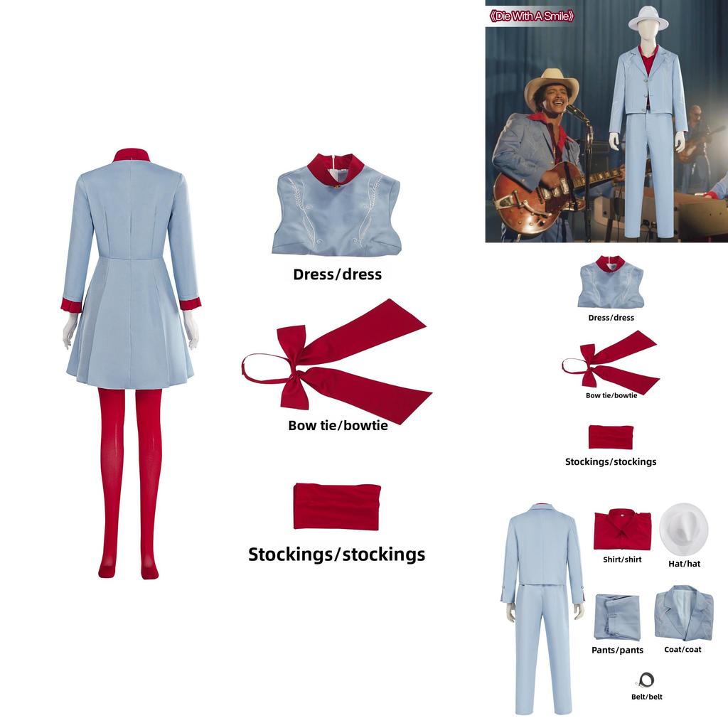 Ladykaga Bruno Mars Die With A Smile Costume Cosplay per Halloween