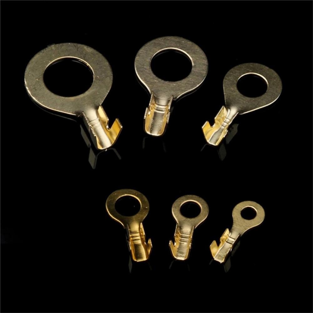 150 Pcs Brass Crimp Terminal Ring Type Cable 3.2-10.2Mm Wire Cable Connectors