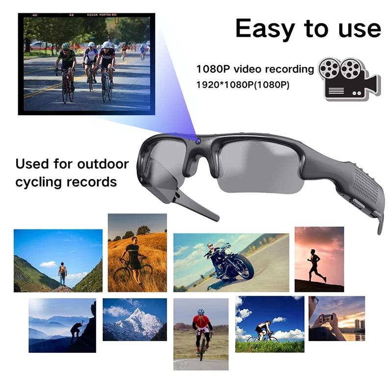 1080P HD Glasses WIFI Camera Outdoor Bicycle Motorcycle Security Protection Sunglasses Video Camera Polarized Lens Sports Cam