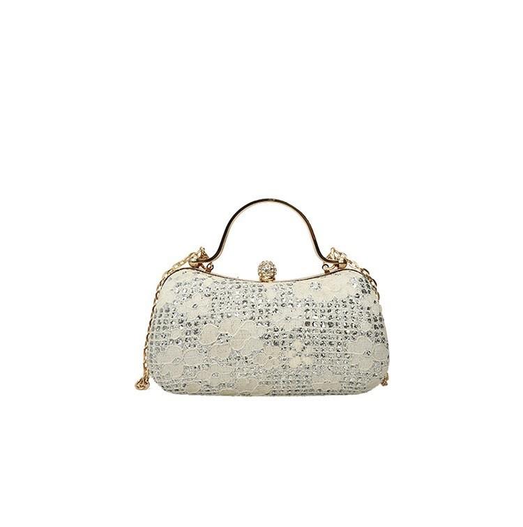 Fashion Chain Evening Bag For Women With Pu Material And Lock Closure For Daily Wear