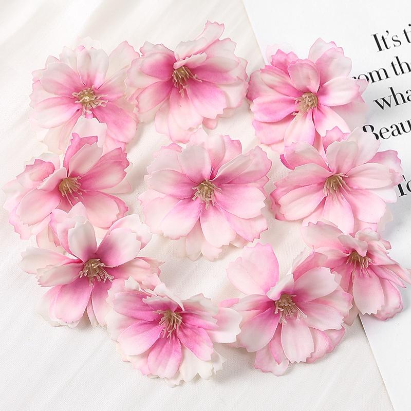 10/20/50Pcs Artificial Flowers Rose Head For Home Decor Fake Flower DIY Craft Wreath Accessories For Marriage Wedding Decoration