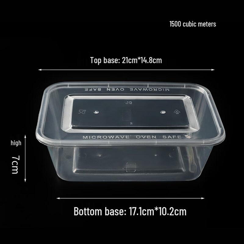 ZISIZ Rectangular Disposable Plastic Lunch Box