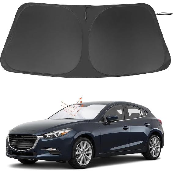 TINGLU Sun Shade For Tesla Model X Tesla X 2016-2024 2025 Accessories Windshield Sun Shade Window Shade UV Rays Protection Sun Visor Cover With
