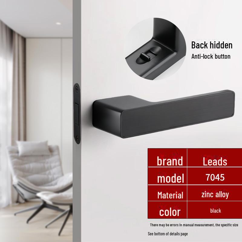 Minimalist Silent Magnetic Door Lock for Bedroom, Indoor Wooden Doors, and Bathroom