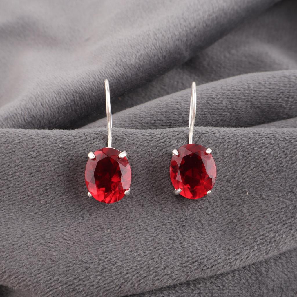 Pink Rubellite Gemstone Jewelry, 925 Sterling Silver Earring, Handmade Charming Earrings, Bohemian Rubellite Earrings For Grandma Gift