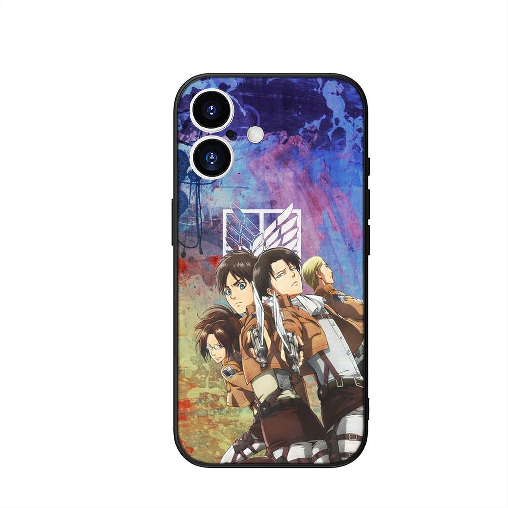 Eren Jaeger levi Attack on titan Phone Cover Case for Apple iPhone 16 15 14 Plus 13 12 Mini 17 Pro Max + 16E Air 16+ ProMax