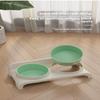 Food Feeders Pet Cat Double Bowls Feeder Adjustable Height Cats Dogs Drinker Water Bowl Dish Elevated Feeding Kitten Supplies
