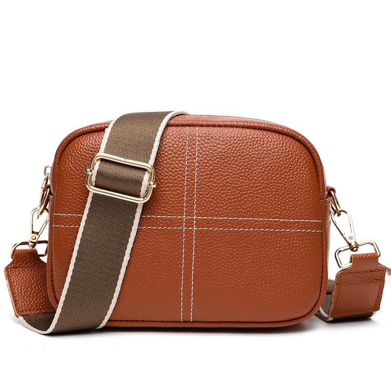 Genuine leather women's bag high-end niche first-layer cowhide small square bag trendy fashion versatile single shoulder messenger bag