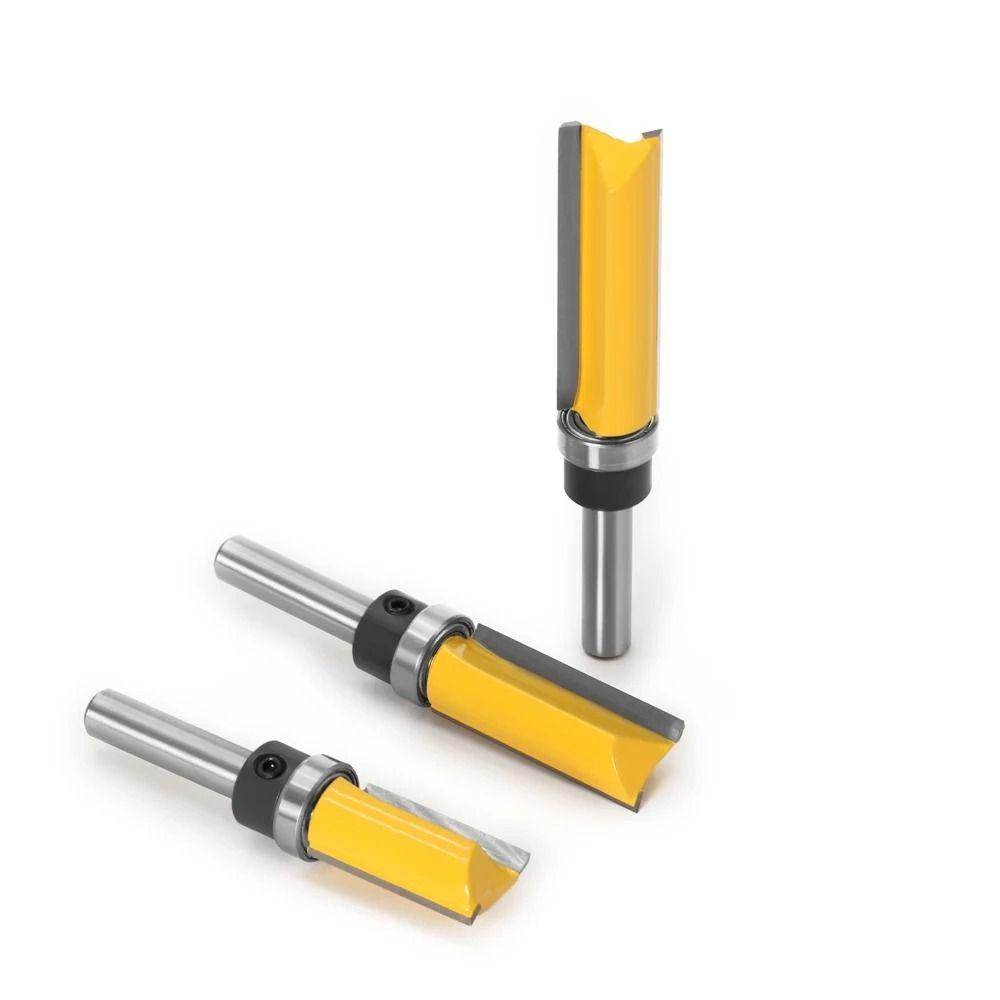 6.35mm Shank Flush Trim Router Bearing 1/2" Straight Router Bit Woodworking Dia 12.7Mm