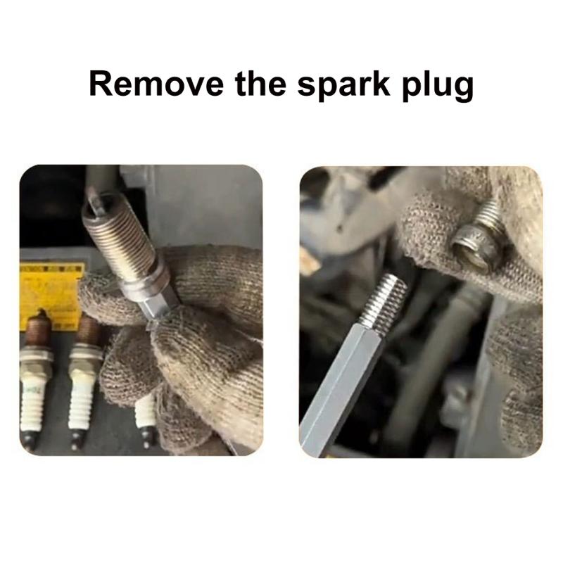 Quick Installation Automotive Spark Plugs Remover Extractor Tool With Reverse Threaded Design And Steel Construction
