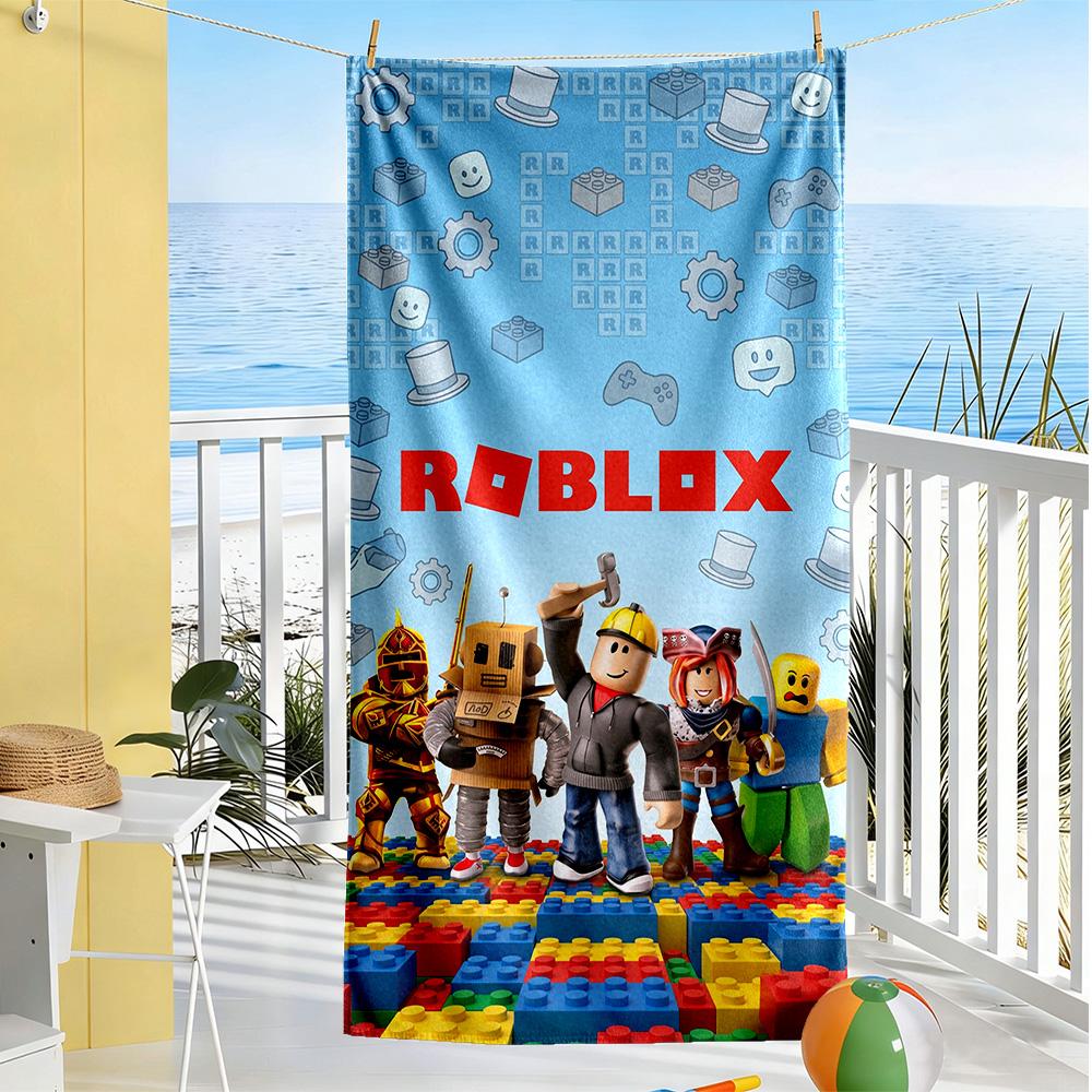 Roblox Beach Towel Super Soft & Absorbent Comfortable Lightweight Portable for Swimming,Beach,Camping, Travel, Beach Accessories,Gym