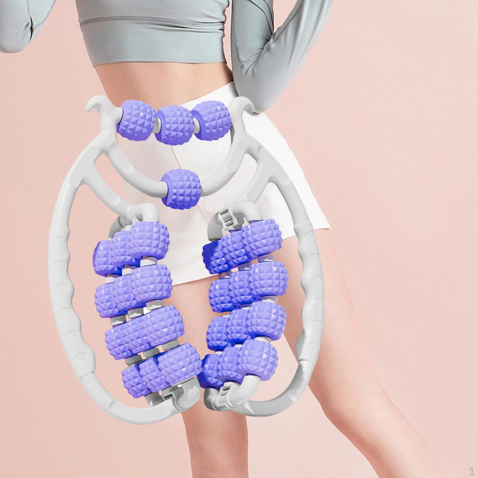 

Массажный ролик для ног 28 колес Градусный круговой зажим Портативный Эргономичный Глубокотканный фиолетовый