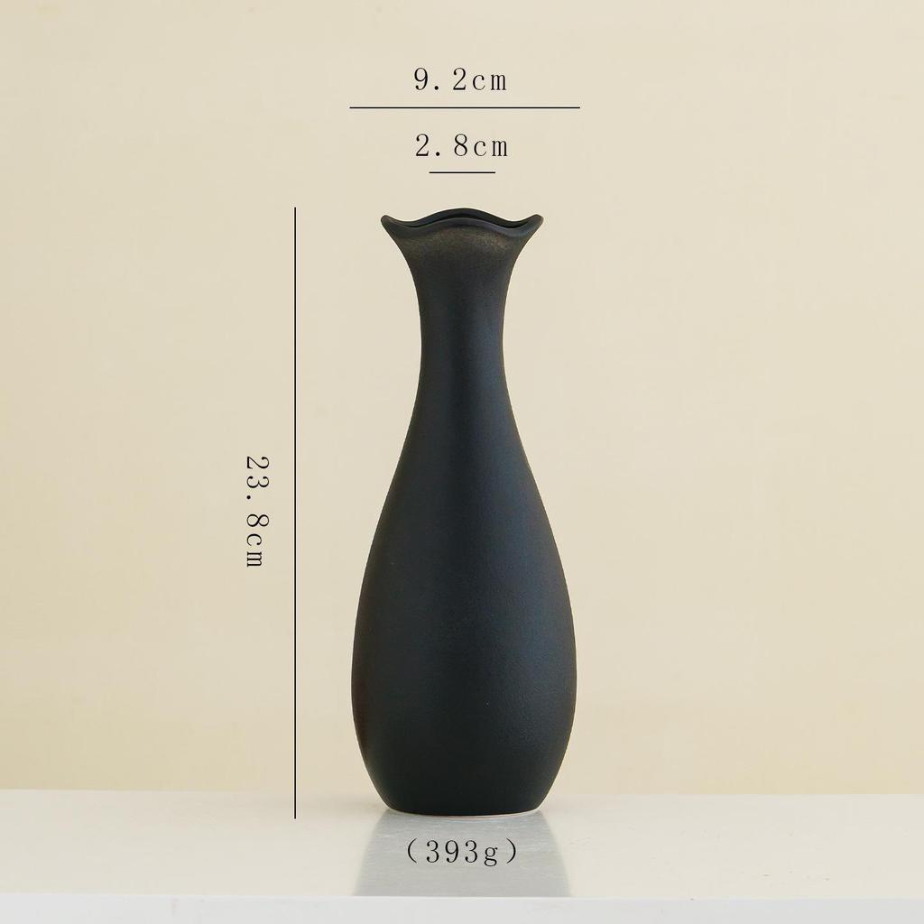 Shumen High-Class Small Mouth Ceramic Vase for Desktop Flower Arrangement