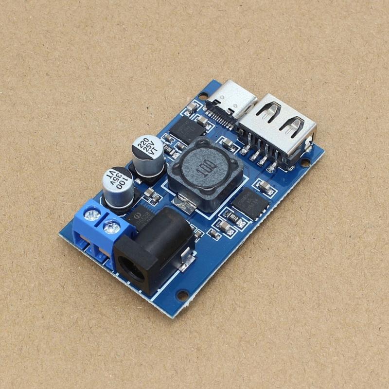 Adjustable Step Down Converters 12V To 5V Converters Module with Type C and USB Port for Fast Charging Devices