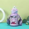 500ml Children Thermal Cup Pop-up Lid Large Capacity Insulated Cup Stainless Steel Cute Cartoon Travel Insulated Bottles