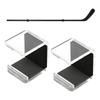 2PCS Hockey Stick Wall Mount Racks Space Saving Ice Hockey Stick Storage   Hangers with Scratch Proof Pad