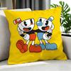 Game Cuphead Cushion Cover Cushion Cover Set 4Pcs 50X50 45X45 40X40 Pillowcase Decorative Sofa Home Decor