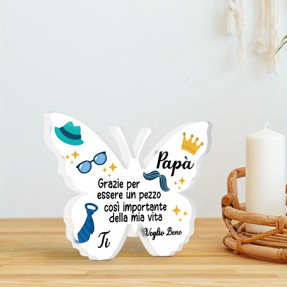 1pc of Italian Butterfly-Shaped Acrylic Table Decoration, Dad Thank You for Being Such an Important Part of My Life. I Love You, Desktop Decor