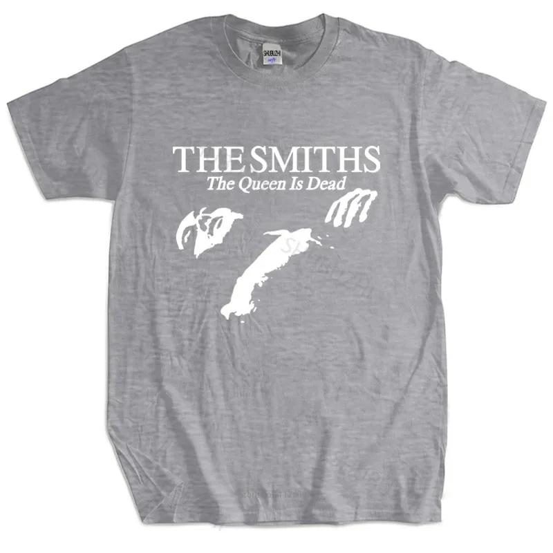 Men Cotton T Shirt Summer Tops The Smiths "The Queen Is Dead" - T-Shirt, 1980's Indie, Morrissey Bigger Size Homme Black T-shirt