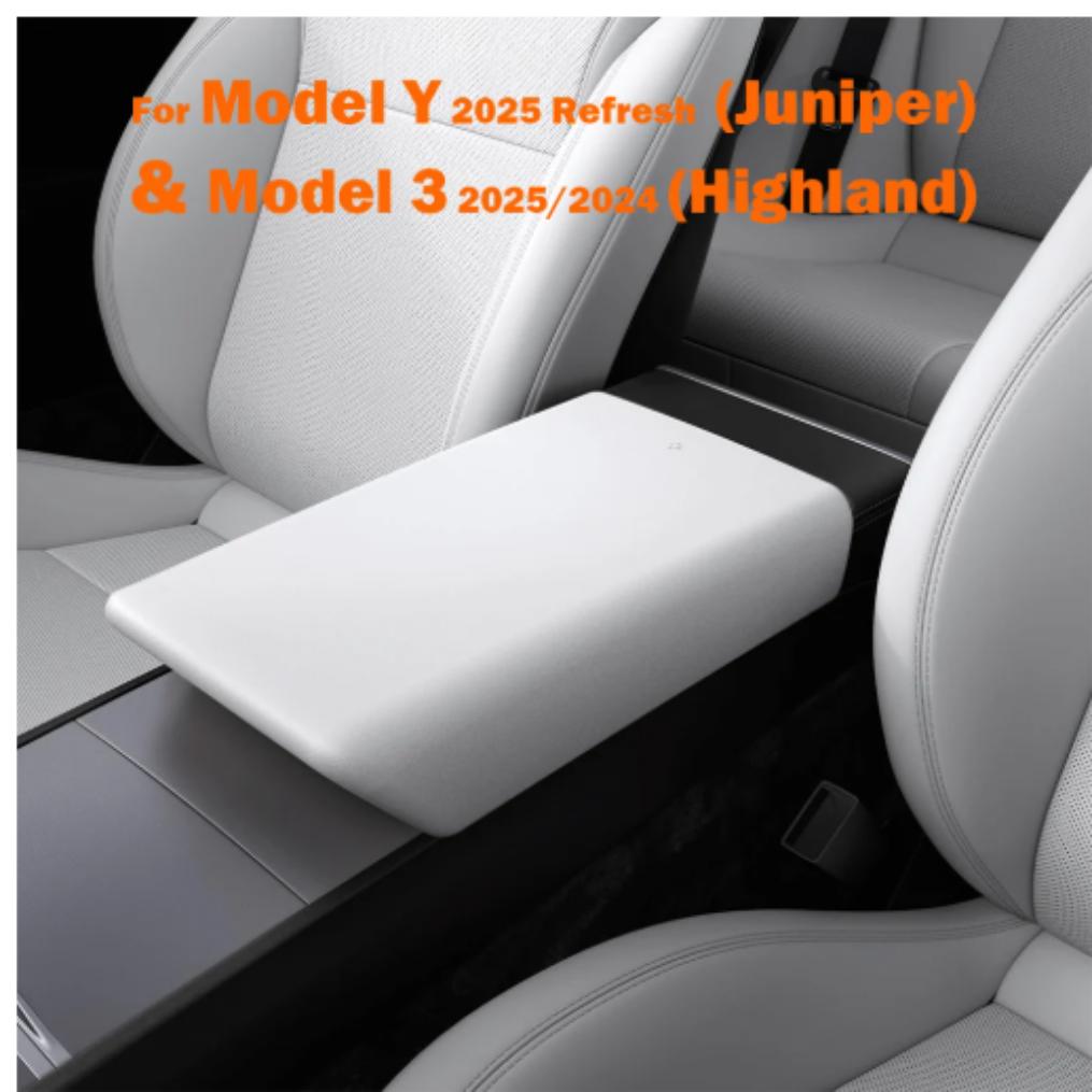 Center Console Non-Slip Armrest Cover Designed for Tesla Model Y 2025 Refresh (Juniper) & Model 3 2025/2024 Refresh (Highland) El3