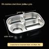 304 Stainless Steel Children's Sectioned Dining Plate for Kindergarten or Canteen Use