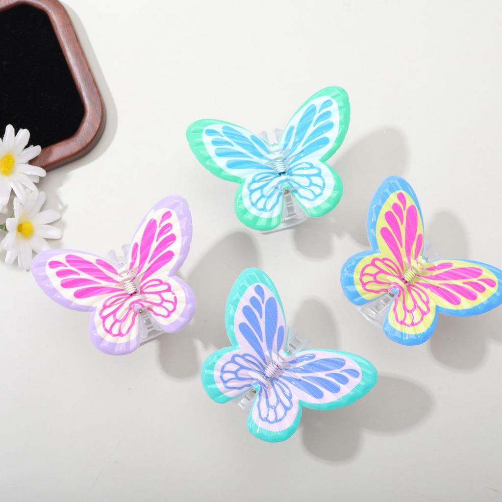Bunte 3D Herz- & Schmetterlings-Haarspange für Mädchen