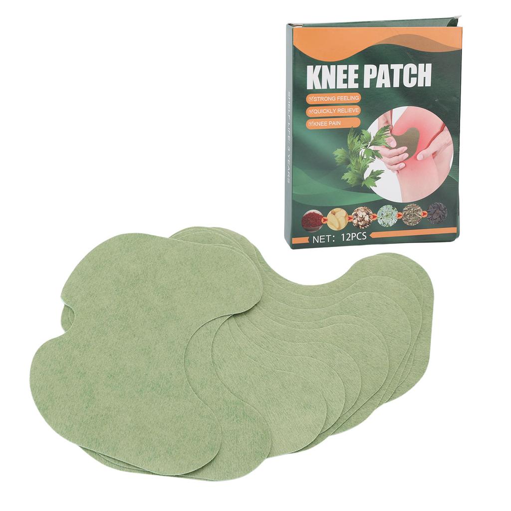 12pcs Herbal Knee Sticker Pain Wormwood Long Standing Warming Heat Patches of Joint Pain