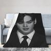 Cha Eun Woo Flannel Blanket Winter  Warm Soft Throw Blanket for Child Home Decor Fluffy Bedspread Sofa Bed Cover