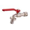 1/2x3/4 Water Tank Connector with Red Handle Faucet Adapter Durable Lever Water Tap