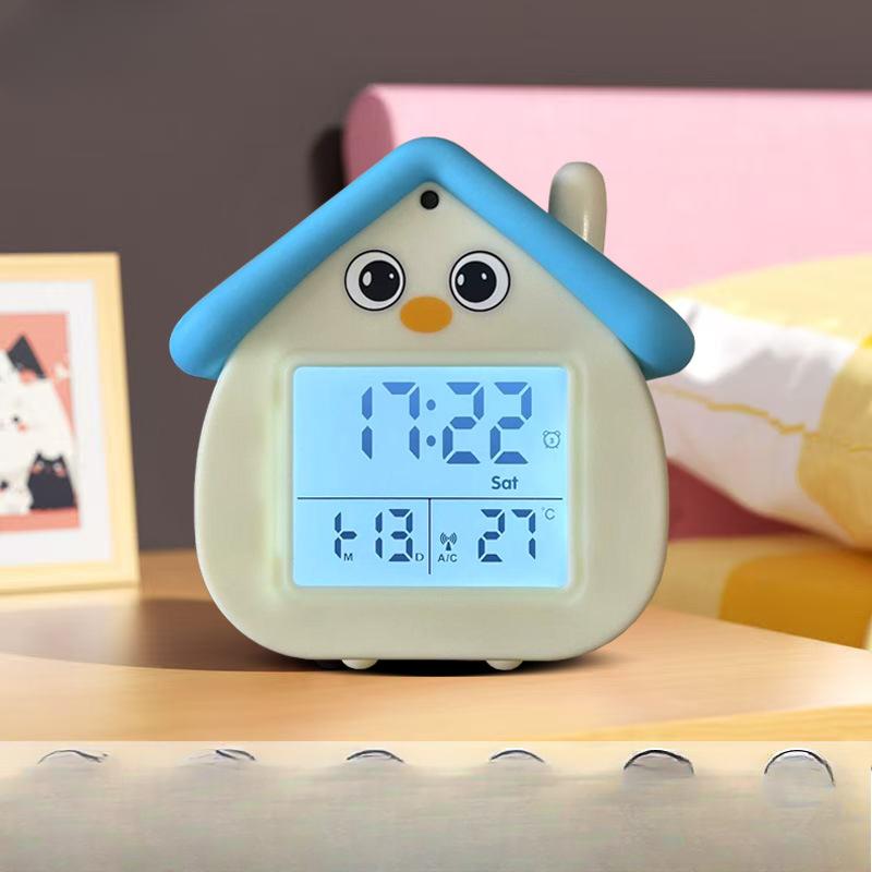 Multifunction AI Voice Smart Alarm Clock Student Learning Voice Control Air Conditioner Night Light Charging