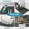 Solid Kitchen Super Absorbent Mat Coffee Dish Drying Mats Non-slip Draining Pad Quick Dry Tableware Faucet Placemat Dinnerware