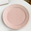 Floral Relief Dinner Dish French New Ceramic Exquisite Underglazed Colour Kitchen Tableware Aesthetic 8~10 Inch Food Plates