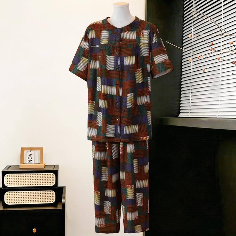 

Women s Plus Size Summer Casual Set, Print Top & Wide Leg Pants (3XL-7XL) 7XL